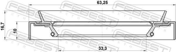 95HDS35631016C Febest Uszczelniacz półosi mostu tylnego zewnętrzny