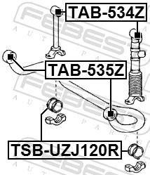 TAB535Z Febest Silentblock stabilizatora tylnego