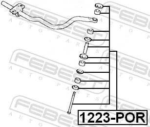Łącznik stabilizatora przedniego Hyundai H100 