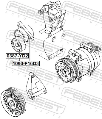 Napinacz paska napędowego Daejin DJ343024 cena, od 22,73 USD
