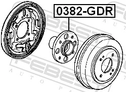 0382GDR Febest Piasta tylna