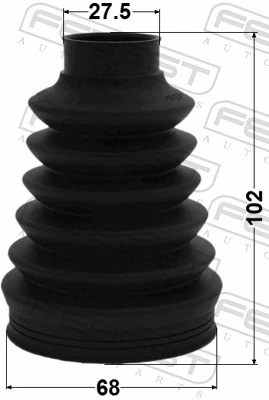 Osłona przegubu homokinetycznego półosi przedniej wewnętrzna VAG 5N0498201 cena, od 29,94 USD