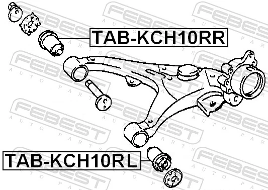 TABKCH10RL Febest Silentblock tylnego wahacza przedni