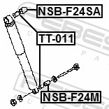 NSBF24M Febest Silentblock amortyzatora tylnego