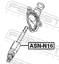 ASNN16 Febest Wał kolumny kierowniczej dolny
