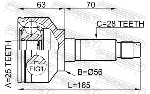 Przegub homokinetyczny przedni zewnętrzny KIA Sorento I SUV (JC) (2002 - 2006) cena, od 50,81 USD