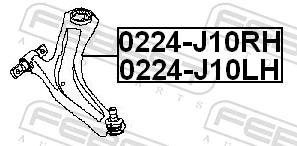 0224J10RH Febest Wahacz zawieszenia przedniego dolny prawy