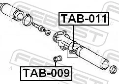 TAB009 Febest Silentblock mocowania maglownicy