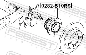 0282B10RS Febest Piasta tylna
