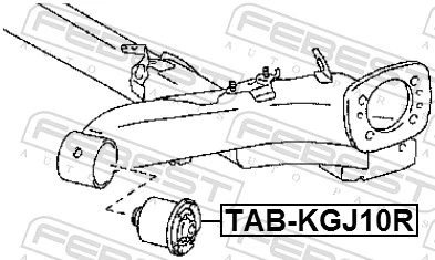 Do koszyka Silentblock tylnej belki Citroen C1 I PM, PN
