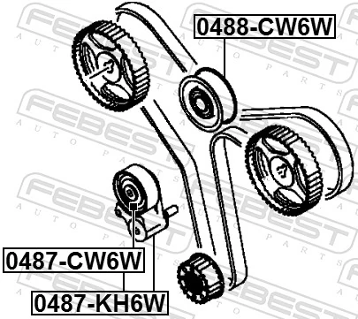 Rolka napinacza paska rozrządu do Mitsubishi Outlander II CW