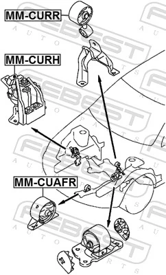 Poduszka (podpora) silnika tylna Mitsubishi Outlander 1 CU