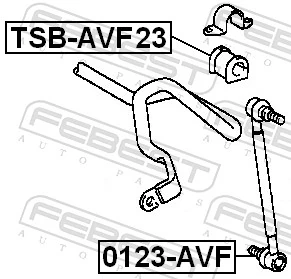 Do koszyka Tuleja stabilizatora przedniego Toyota Avensis III T27
