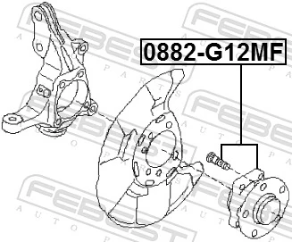 0882G12MF Febest Piasta przednia