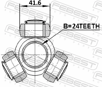 Przegub homokinetyczny wewnętrzny trójramienny BMW 3 E92