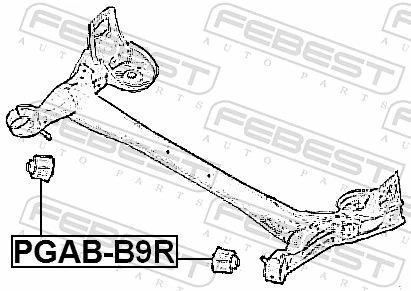 Do koszyka Silentblock tylnej belki Citroen Berlingo  B9