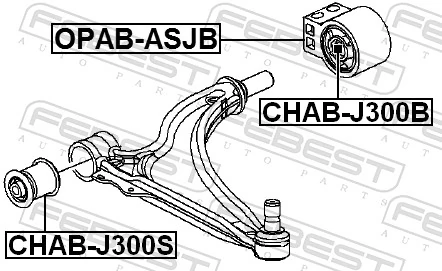 CHABJ300B Febest Silentblock przedniego wahacza dolnego