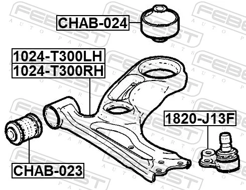 Wahacz zawieszenia przedniego dolny prawy do Chevrolet Aveo III T300