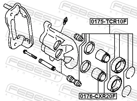 Zestaw naprawczy zacisku hamulcowego przedniego Toyota Previa minivan (TCR1, TCR2) (1990 - 2000) cena, od 7,18 USD