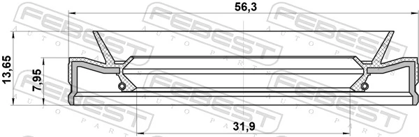 Uszczelniacz półosi mostu przedniego do Renault Fluence  L3