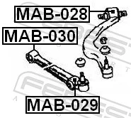 MAB029 Febest Silentblock przedniego wahacza dolnego
