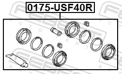 Zestaw naprawczy zacisku hamulcowego tylnego do Lexus LS 460/460L USF4