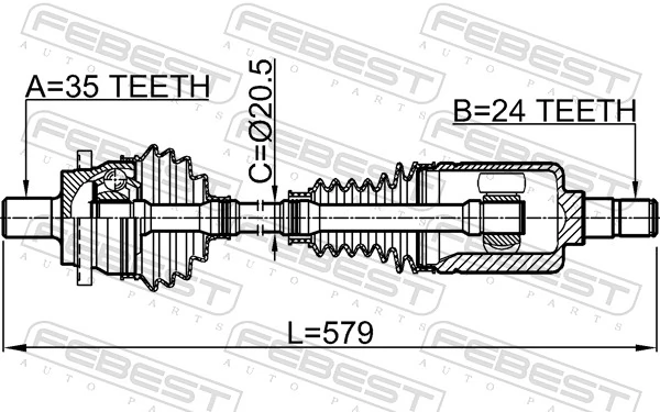 Półoś napędowa przednia prawa do Mercedes E  W211