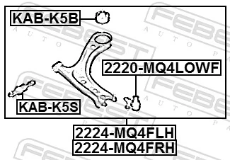 Do koszyka Sworzeń wahacza dolny Hyundai Santa Fe IV TM, TMA