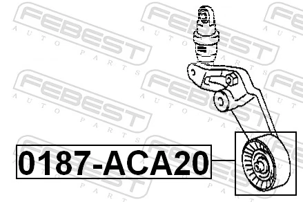 Rolka napinacza paska napędowego Toyota Matrix hatchback (ZZE132, 133, 134) (2002 - 2008) cena, od 16,26 USD