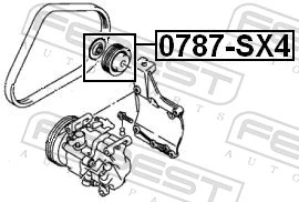 Rolka napinacza paska napędowego Suzuki Swift III hatchback (RS) (2005 - 2011) cena, od 32,26 USD