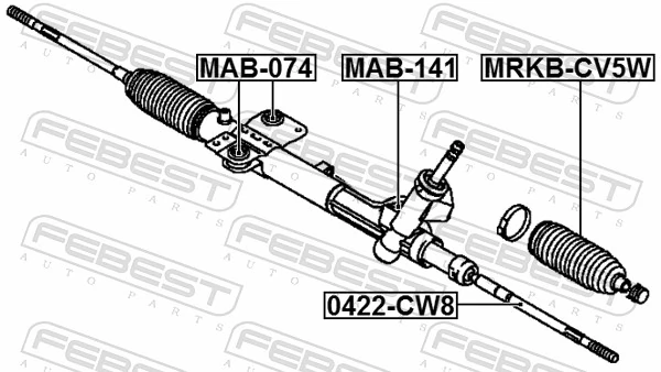 Do koszyka Osłona mechanizmu kierowniczego (maglownicy) Mitsubishi Lancer X CY_A, CZ_A