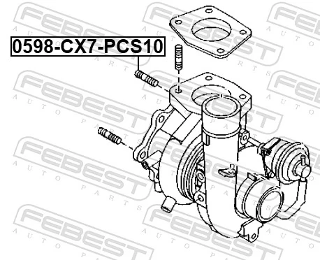 3241A028 Perkins Szpilka kolektora wydechowego