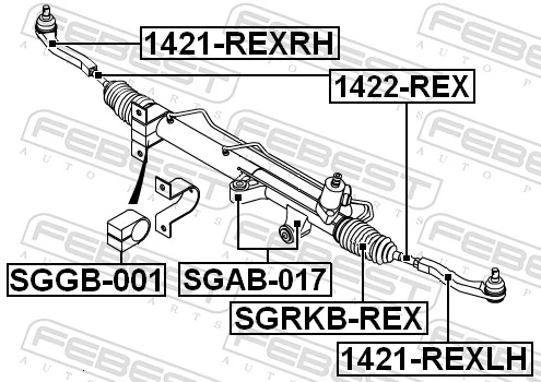 1422REX Febest Drążek kierowniczy