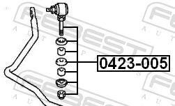 Łącznik stabilizatora tylnego do Mitsubishi Eclipse I D22A, D27A