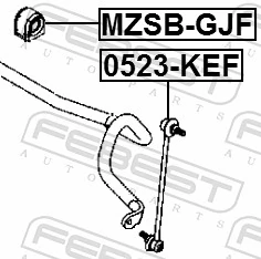 Tuleja stabilizatora przedniego Mazda 3 sedana (BM, BN) (2013 - 2019) cena, od 7,27 USD