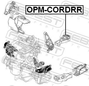 Poduszka (podpora) silnika tylna Opel Corsa D minivan (S07) (2006 - 2015) cena, od 64,07 USD