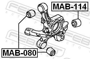 MAB114 Febest Silentblock czopu tylnego