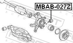 MBAB027Z Febest Silentblock czopu tylnego