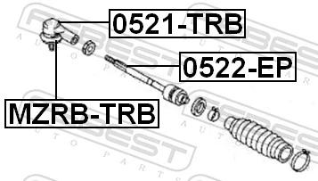Końcówka drążka kierowniczego zewnętrzna Mazda Tribute SUV (EP) (2000 - 2004) cena, od 18,63 USD