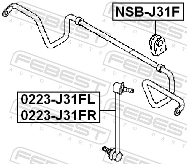 Tuleja stabilizatora przedniego Nissan Teana sedana (J31) (2003 - 2008) cena, od 5,86 USD