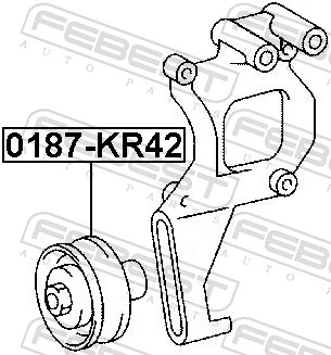 0187KR42 Febest Rolka napinacza paska napędowego