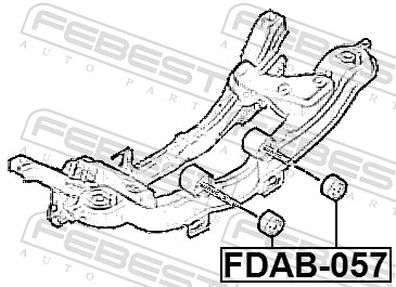 Do koszyka Silentblock tylnej belki Volvo S40 II MS