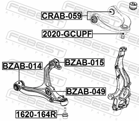 Sworzeń wahacza górny do Jeep Grand Cherokee IV WK