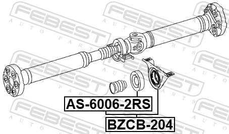 Łożysko podwieszane wału Cardana do Mercedes GLK  X204