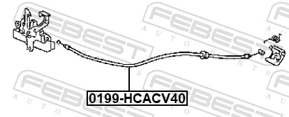 Linka otwierania maski do Toyota Camry VI V40
