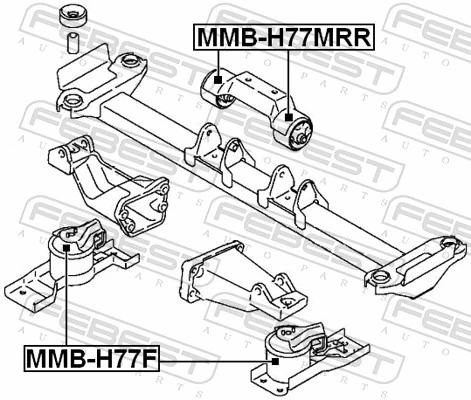 Poduszka (podpora) silnika prawa do Mitsubishi Pajero PININ H60, H70