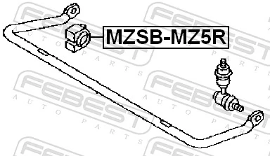 Tuleja stabilizatora tylnego Mitsubishi C24328156B cena, od 5,98 USD