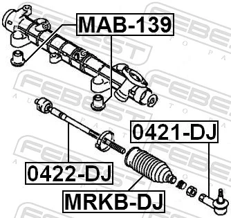 Drążek kierowniczy do Mitsubishi Galant IX DJ, DM