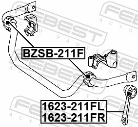 BZSB211F Febest Tuleja stabilizatora przedniego