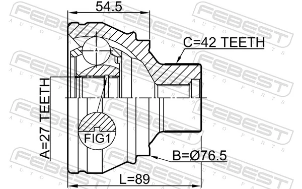 Przegub homokinetyczny przedni zewnętrzny do Audi A5 Sportback 8TA